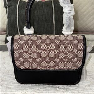 Coach 1941 Rogue 22 Top Handle Signature Cocoa Black